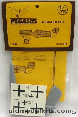 Pegasus 1/72 Junkers D-1 - Bagged, 19 plastic model kit